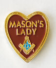 Masonic Masons Lady Heart Hart Lapel Pin Mason (SCA-2085) Freemason
