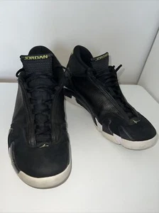 Nike Air Jordan 14 XIV Retro Indiglo Black 2016 Size 12 Sneakers 487471-005 - Picture 1 of 16
