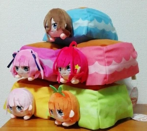 The Quintessential Quintuplets II Kotatsu Plüschpuppe Komplettset VON NACH Japan - Bild 1 von 3