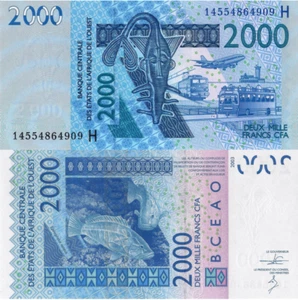 ESTADOS DE AFRICANA OCCIDENTAL, NIGER, 2000 francos, 2014, código H, P616Hn, UNC - Imagen 1 de 3