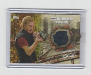 TOPPS WALKING DEAD EVOLUTION AUSTIN AMELIO/DWIGHT RELIC CARD #R-DW  #/99!
