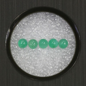 0.94 Cts_Gorgeous_Exact 3.4 MM Round Cab_100 % Natural Best Colombian Emerald