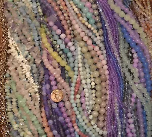 Large Huge Lot Jewelry Making Beads ,NWOT Quality Faceted Jade ,Stone, Glass - Picture 1 of 24