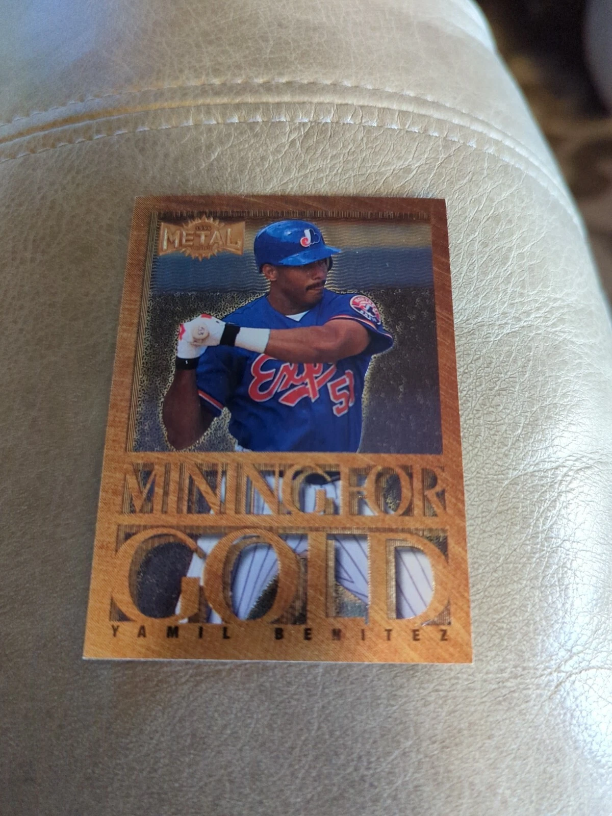 1996 Fleer Metal Universe Mining for Gold Yamil Benitez #1 Montreal Expos