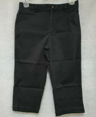 Pantalones capri Caribbean Joe para mujer talla 12 Petite 12P negros Foto 1 de 4