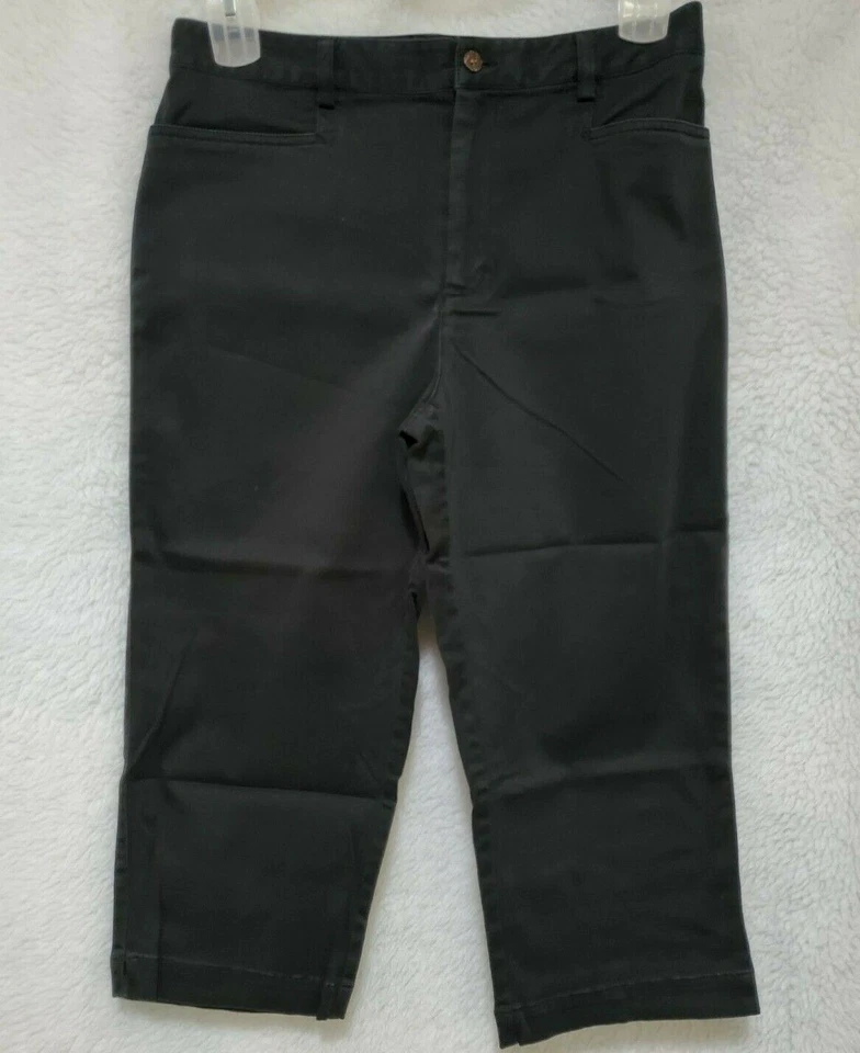 Caribbean Joe Womens Capri Pants Size 12 Petite 12P Black - Image 1 of 4