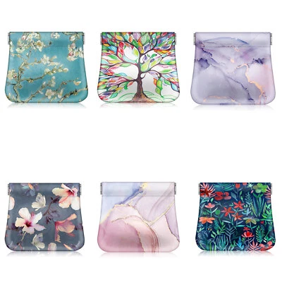 PU Leather Squeeze Coin Purse Coin Pouch Wallet Change Holder for Woman Girls - Image 1 of 4