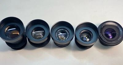 Sony E  Helios Cine mod LENSES ANAMORPHIC Oval Bokeh SET 20 37 58 85 135 E Mount - Image 1 of 4