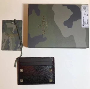 Valentino Garavani Unfinished Camo Rockstud Leather Card Case - NWT/BOX - Bild 1 von 8