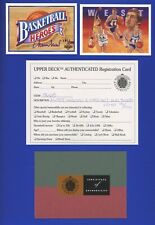 1991-92 Upper Deck Jerry West Basketball Heroes Header card AUTO 191/500 UDA