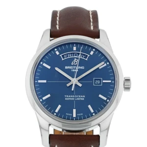 Breitling Transocean Day & Date ''Aurora Blue'' Limited Edition of Only 1000 Pcs - Picture 1 of 6