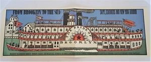 Vtg 1987 Seymour Chwast Brooklyn to the Sea Museum of Borough of Brooklyn Print - Picture 1 of 12