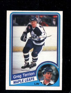 1984-85 O-PEE-CHEE #312 GREG TERRION EXMT MAPLE LEAFS *X95698