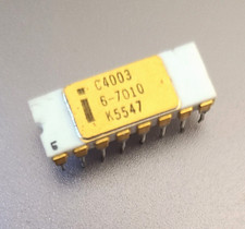 Intel Vintage C4003 Gold/White, 4004, 4040, MSC-4 CPU, Rare