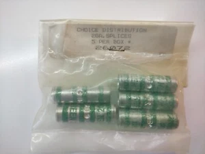 Two-Way #2 AWG, Butt Barrel Copper Splices, 5 Per Box - Picture 1 of 3