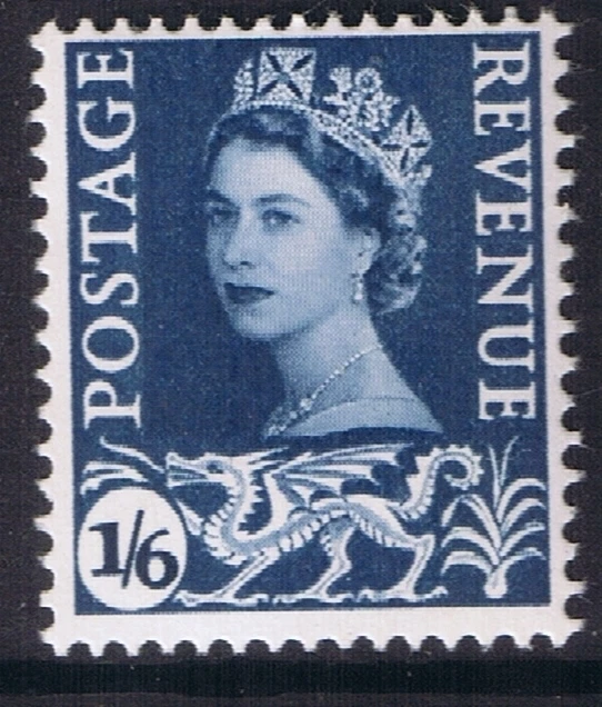 GB SG W12 MNH MINT Wales 1s6d 1/6 Blue 2B Regional Wilding Definitive - Image 1 of 1