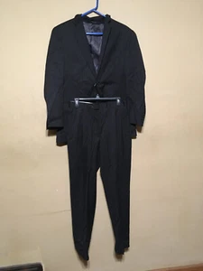 TUTA BUSINESS JONES NEW YORK CLASSIC UOMO NERA 2BTN GESSATO TAGLIA R38 32X32 - Foto 1 di 24