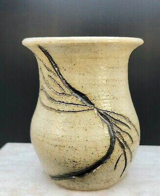 5   1974 Vintage Stoneware Clay Pottery Vase Handmade Hobbyist Pottery - Signed • 15€
