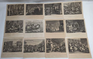Industry & Idleness, 12 Engraving Set, Jones & Co. Temple of Muses London, ~1837 - Picture 1 of 19