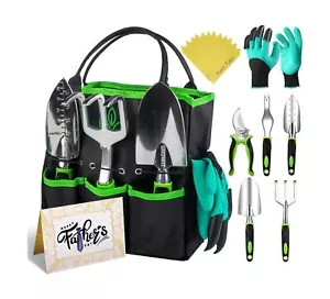 Heavy Duty Garden Tools 10 Pieces Set - Rust Proof, Durable Gardening Supplie... - Picture 1 of 8