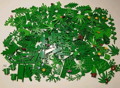 Lego Lote 200 Piezas Verdes y Brillantes Ladrillos Plantas 2423 Hojas Botes de Basura 2417 745 Foto 1 de 4