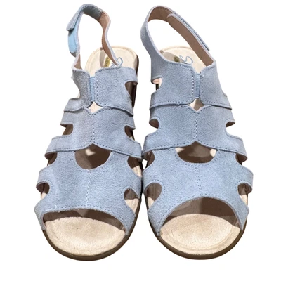 Sandalias de cuña Skechers para mujer 6,5 espuma viscoelástica gamuza paralela peep-toe con cordones Foto 1 de 4