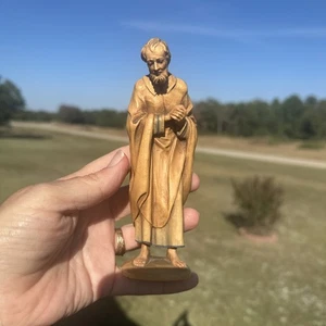 Presepe San Giuseppe Anri Kuolt vintage 6" Italia legno dipinto intagliato a mano - Foto 1 di 12