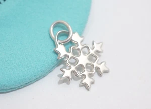 Tiffany & Co. Sterling Silver Snowflake Pendant Charm - Picture 1 of 5