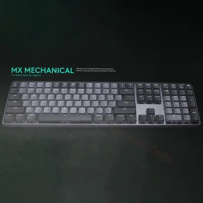 Logitech MX Mechanical Full Size Wireless Keyboard Backlit Keys Windows macOS - Image 1 of 4
