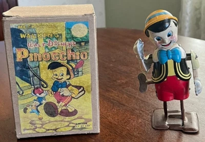 Disney Linemar PINOCCHIO Tin Litho Wind Up Toy NEAR MINT - Image 1 of 4