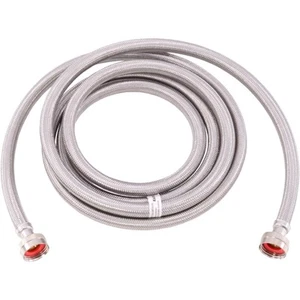 Manguera para lavadora de 10 pies, 3/4 pulgadas FHT x 3/4 pulgadas FHT, acero inoxidable trenzado... - Imagen 1 de 6
