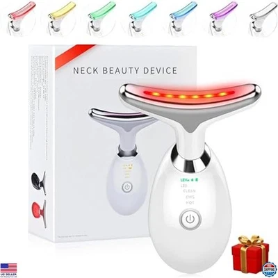 Neck Face Beauty Device Skin Toning Tool for Home Use with 7 Colors Unisex - Image 1 of 4