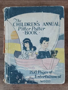 The Children's Annual Pitter Patter Book 1928 Whitman Hardcover W688 - Picture 1 of 11