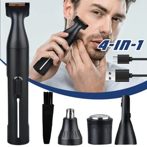 Tagliacapelli Elettrico 4 in 1 Naso Orecchie Viso Sopracciglia Baffi Barba Rasoio Tagliacapelli - Foto 1 di 13