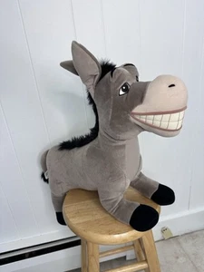 Shrek 2 Jumbo Plush Donkey CLEAN Fun Big Smile Smiling 2004 Standing Hasbro 21" - Picture 1 of 11