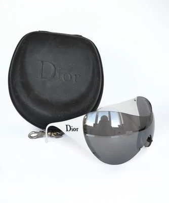 Lunettes de soleil vintage CHRISTIAN DIOR ski 1 logo masque bouclier blanc... - Photo 1/4