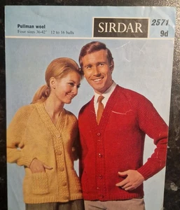 Vintage Strickanleitungen - Sirdar #2571 - His & Her Jacke - Top Zustand - Bild 1 von 2