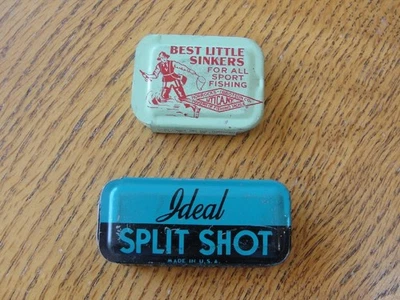 Vtg Horrocks Ibbostson Best Little Sinkers Ideal Split Shot Fishing Sinkers Tins - Image 1 of 4
