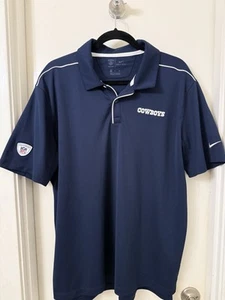 Nike - Dallas Cowboys - Mens XL - On Field Dri-Fit -Training Polo Shirt Preowned - Picture 1 of 12