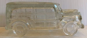 VINTAGE ANTIQUE GLASS FORD WOODY STATION WAGON AUTOMOBILE from 1930s & 1940s - Imagen 1 de 6
