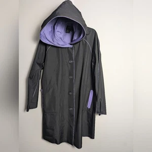 Ubu Pack Your Personality Rain Jacket Reversible Lagenlook Purple Black - Picture 1 of 7