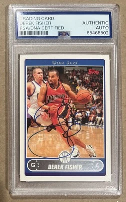 2006-07 Topps Derek Fisher Auto Autograph Signed Card PSA - Image 1 of 2