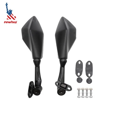 Espejos retrovisores negros izquierdo y derecho para Kawasaki Ninja ZX6R ZX636 2009-2023 Foto 1 de 4
