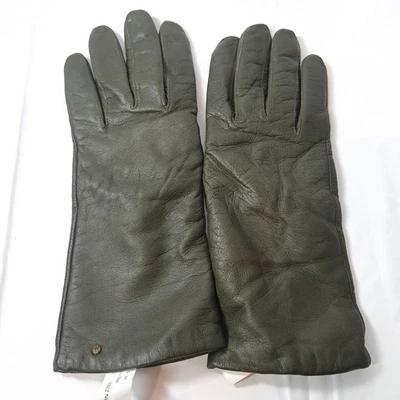Guantes de cuero Aris vintage forrados de cachemir para mujer talla 8 verde oliva estilo 84712 Foto 1 de 4