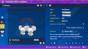 Pokemon Scharlachrot und Violett PSV - Shiny 6IV Tandemaus - Bild 1 von 3