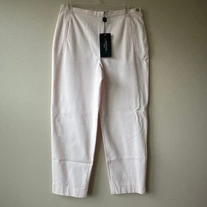NEW Weekend Max Mara Ankle Trouser Pants Pale Pink 12 Career Quiet Luxury Preppy - Picture 1 of 13