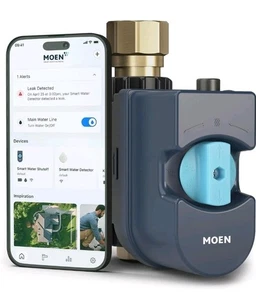 Moen Flo 900-006 Flo Smart Sensore di Spegnimento Automatico, WiFi, Rilevatore di Perdite d'Acqua - Foto 1 di 14