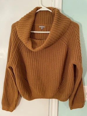 Свитер Charlotte Russe с черепаховым вырезом размер L цвет корицы - Изображение 1 из 4