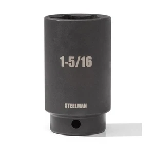 STEELMAN 1/2 pulgadas unidad 1-5/16 pulgadas de profundidad 6 puntos enchufe de impacto, 60517 - Imagen 1 de 4