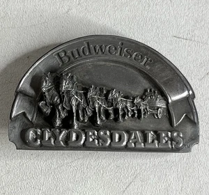Fibbia cintura vintage Budweiser birra Clydesdale anni 80 King of Beers ufficiale USA - Foto 1 di 5
